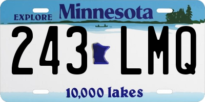 MN license plate 243LMQ