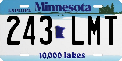 MN license plate 243LMT