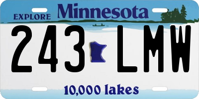 MN license plate 243LMW