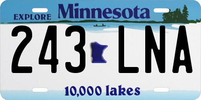 MN license plate 243LNA