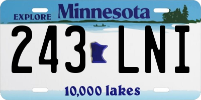 MN license plate 243LNI