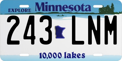 MN license plate 243LNM