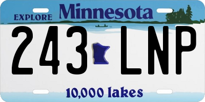 MN license plate 243LNP