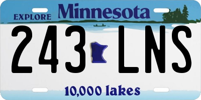 MN license plate 243LNS