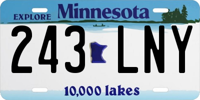 MN license plate 243LNY