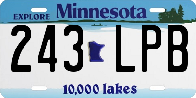 MN license plate 243LPB