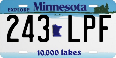 MN license plate 243LPF