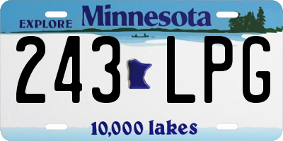 MN license plate 243LPG