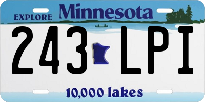 MN license plate 243LPI