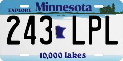 MN license plate 243LPL