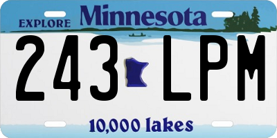 MN license plate 243LPM