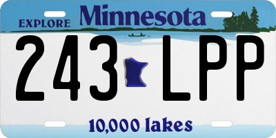 MN license plate 243LPP