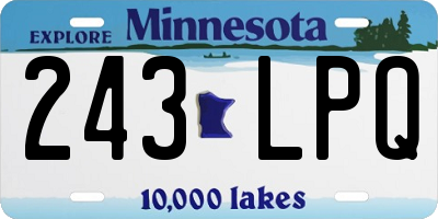 MN license plate 243LPQ