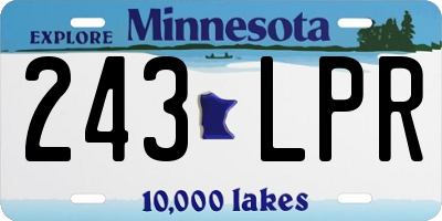 MN license plate 243LPR