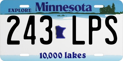 MN license plate 243LPS