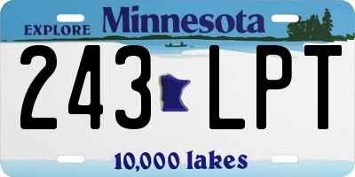 MN license plate 243LPT
