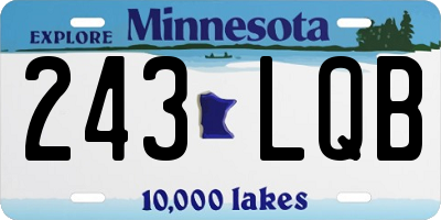 MN license plate 243LQB