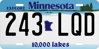 MN license plate 243LQD
