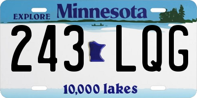 MN license plate 243LQG