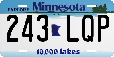 MN license plate 243LQP