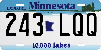 MN license plate 243LQQ