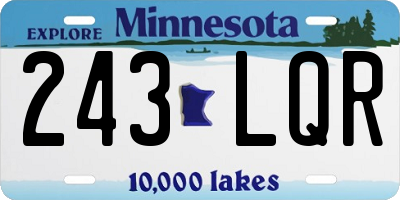 MN license plate 243LQR