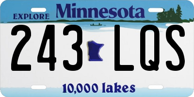 MN license plate 243LQS