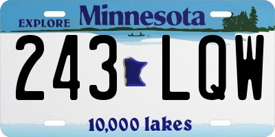 MN license plate 243LQW