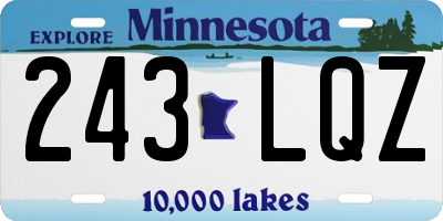 MN license plate 243LQZ