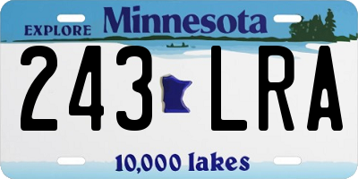 MN license plate 243LRA