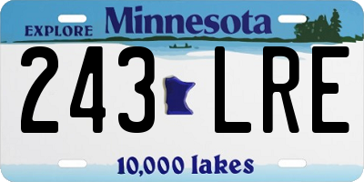 MN license plate 243LRE