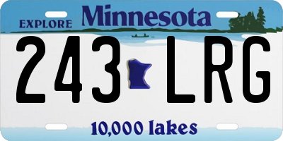 MN license plate 243LRG