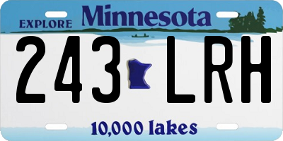 MN license plate 243LRH