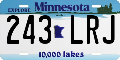 MN license plate 243LRJ