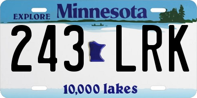 MN license plate 243LRK