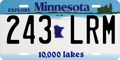 MN license plate 243LRM