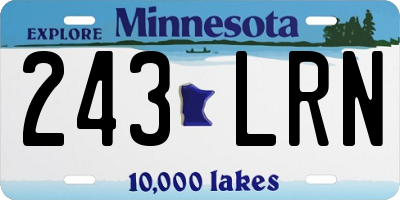 MN license plate 243LRN