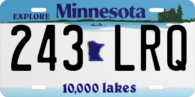 MN license plate 243LRQ