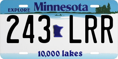 MN license plate 243LRR