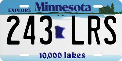 MN license plate 243LRS