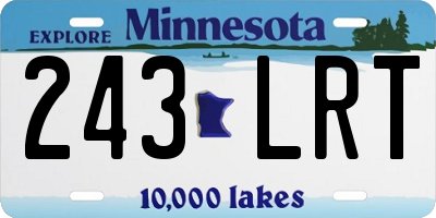 MN license plate 243LRT