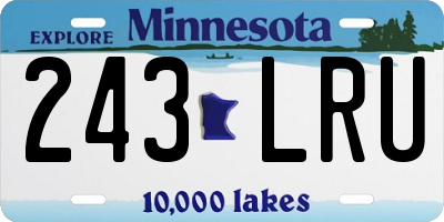 MN license plate 243LRU