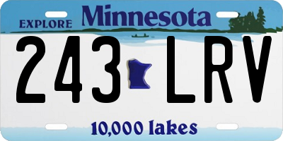 MN license plate 243LRV