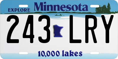 MN license plate 243LRY