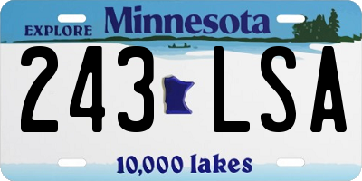 MN license plate 243LSA