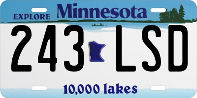 MN license plate 243LSD