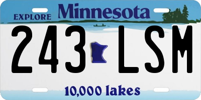 MN license plate 243LSM