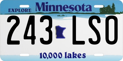 MN license plate 243LSO