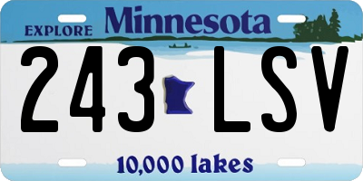 MN license plate 243LSV