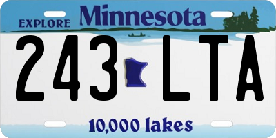 MN license plate 243LTA